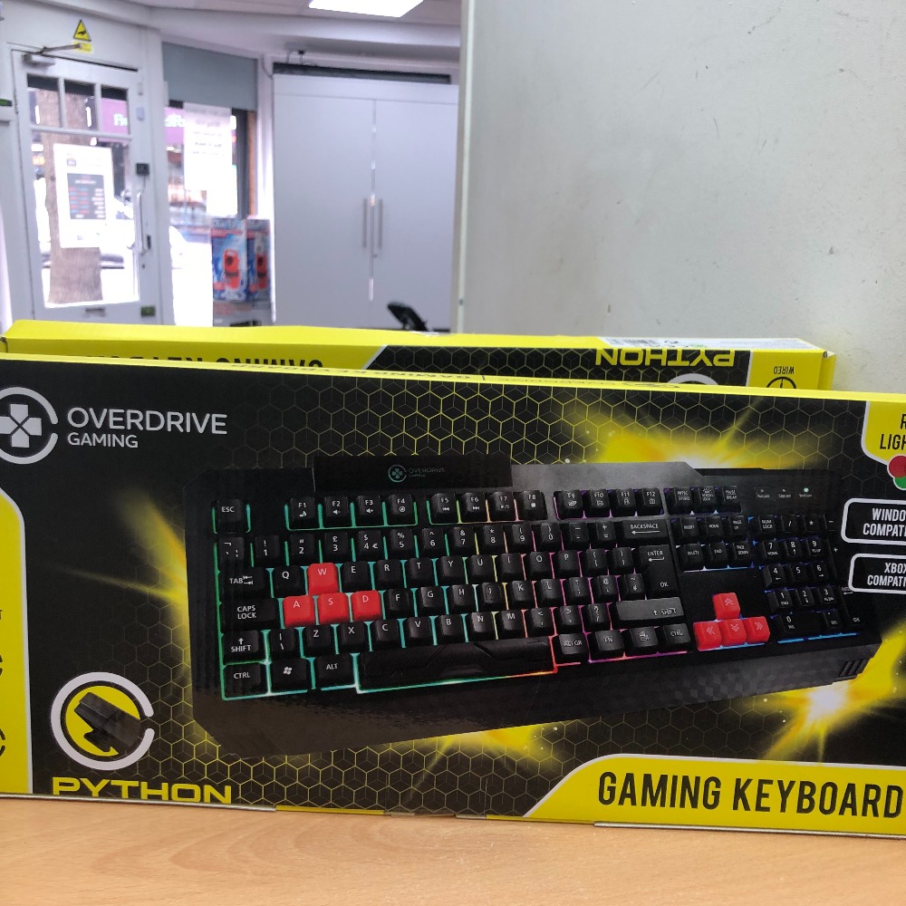 Pre-owned Overdrive Gaming Python RGB Gaming Keyboard Overdrive Gaming ...